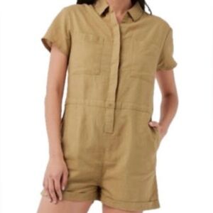 Pact Organic The Harbour Romper in Fennel Hemp/ Cotton Lightweight 
Size Medium